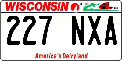 WI license plate 227NXA