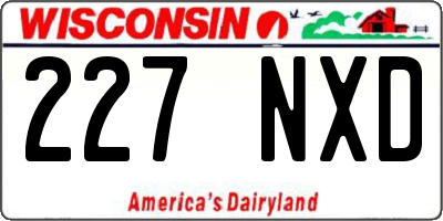 WI license plate 227NXD
