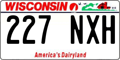 WI license plate 227NXH