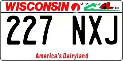 WI license plate 227NXJ