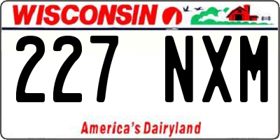 WI license plate 227NXM