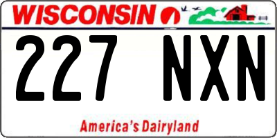 WI license plate 227NXN