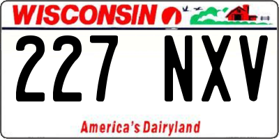 WI license plate 227NXV