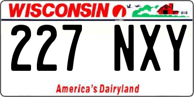 WI license plate 227NXY