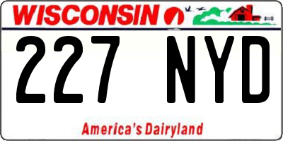 WI license plate 227NYD