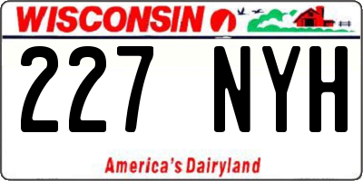 WI license plate 227NYH