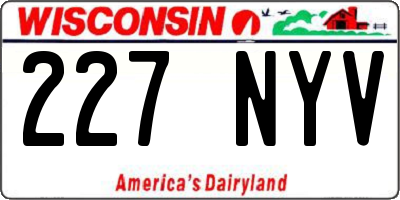 WI license plate 227NYV