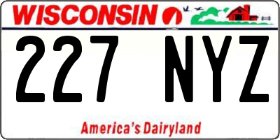 WI license plate 227NYZ