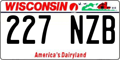 WI license plate 227NZB