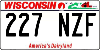 WI license plate 227NZF