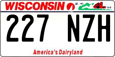 WI license plate 227NZH