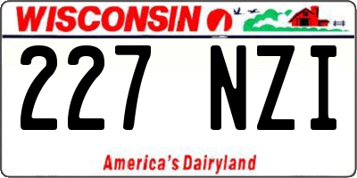 WI license plate 227NZI