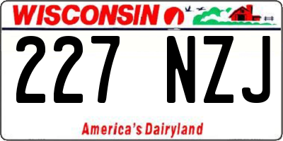 WI license plate 227NZJ