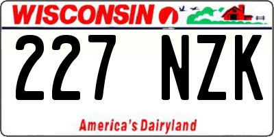 WI license plate 227NZK