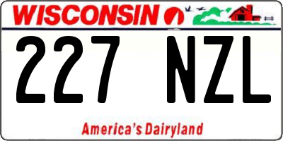 WI license plate 227NZL