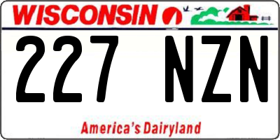 WI license plate 227NZN