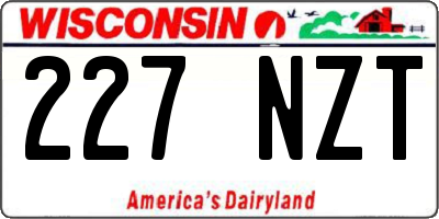 WI license plate 227NZT