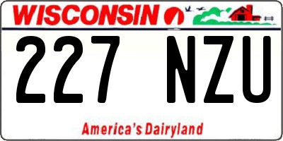 WI license plate 227NZU