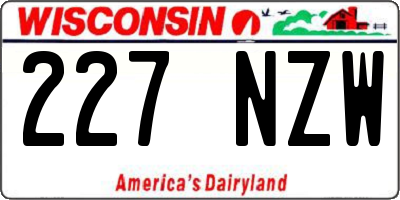 WI license plate 227NZW