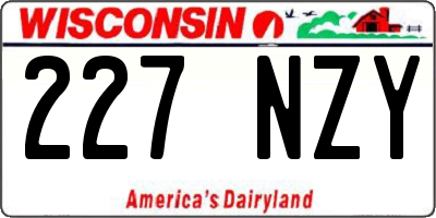 WI license plate 227NZY
