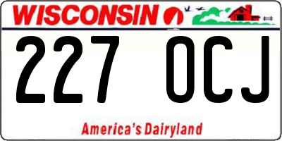 WI license plate 227OCJ