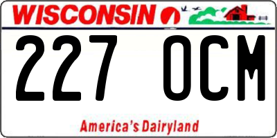 WI license plate 227OCM