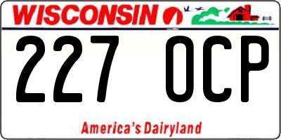 WI license plate 227OCP