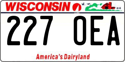WI license plate 227OEA