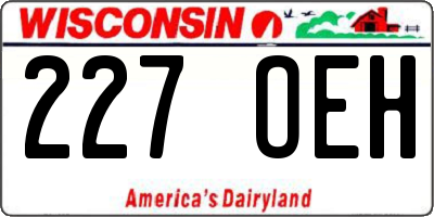 WI license plate 227OEH