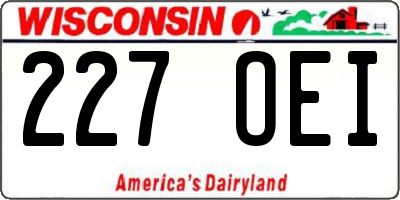 WI license plate 227OEI