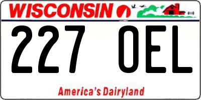 WI license plate 227OEL