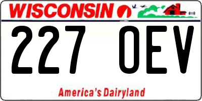 WI license plate 227OEV