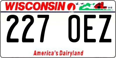 WI license plate 227OEZ