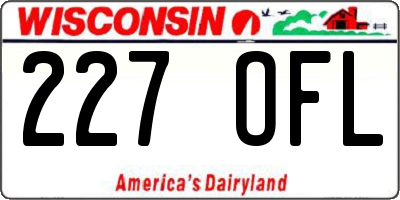 WI license plate 227OFL