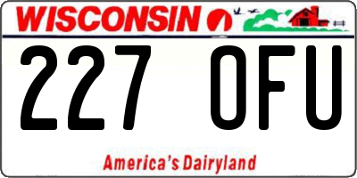 WI license plate 227OFU