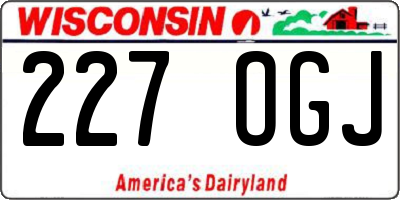 WI license plate 227OGJ