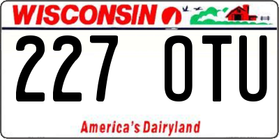WI license plate 227OTU