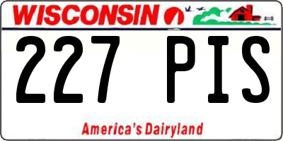 WI license plate 227PIS