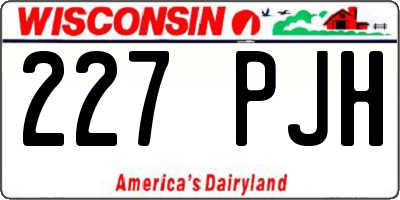 WI license plate 227PJH