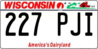 WI license plate 227PJI