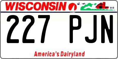 WI license plate 227PJN