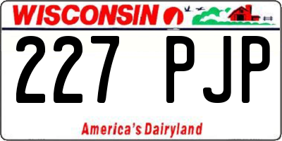 WI license plate 227PJP