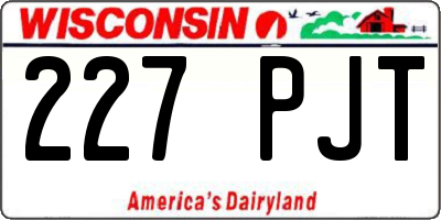 WI license plate 227PJT
