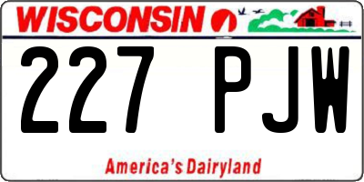 WI license plate 227PJW