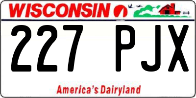 WI license plate 227PJX