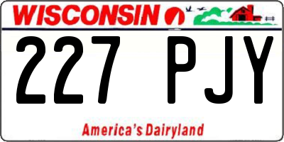 WI license plate 227PJY