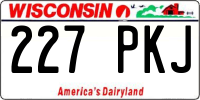 WI license plate 227PKJ