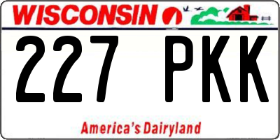 WI license plate 227PKK