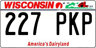 WI license plate 227PKP