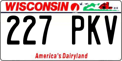 WI license plate 227PKV